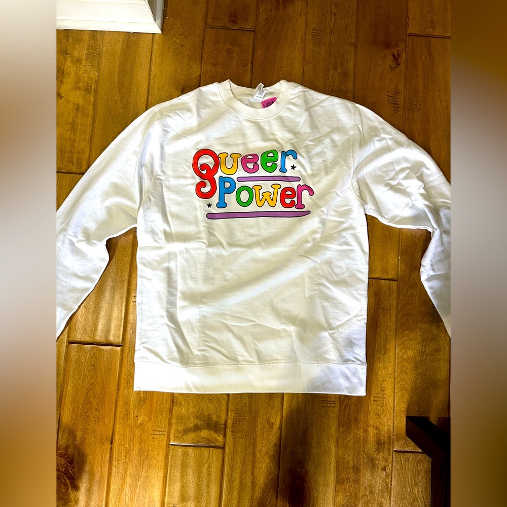 NWT Queer Power White Crew Neck Sweatshirt